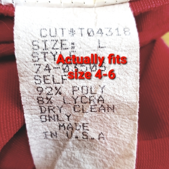 Vintage Tadashi Dress Bodycon Backless Red Midi Dress - Picture 7 of 13